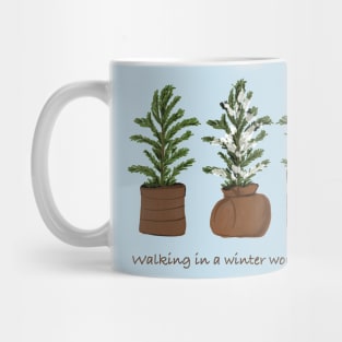 Three Christmas Trees And Snow Mug